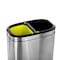 Alpine Industries 10.5 Gal. Stainless Steel Open Top Dual Compartment Trash Can 470-R-40L - alternate 3